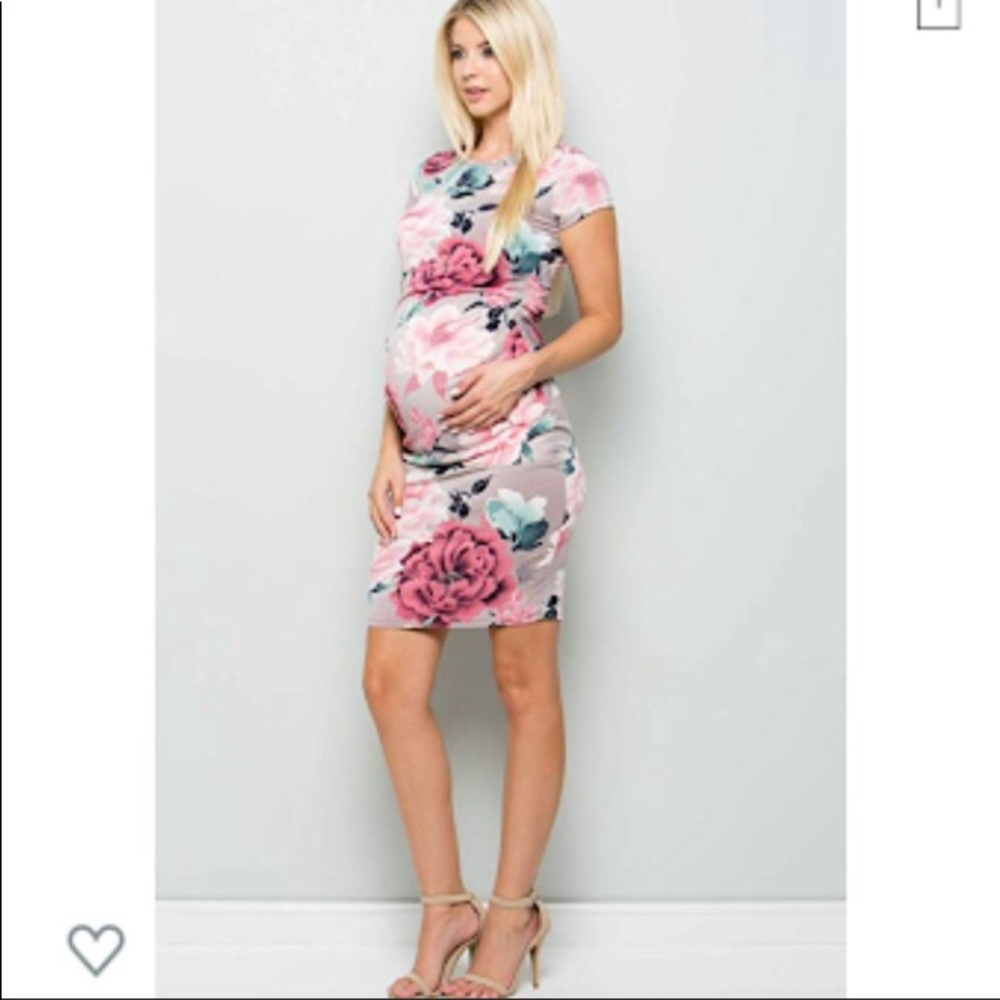 My bump Maternity bodycon floral dress